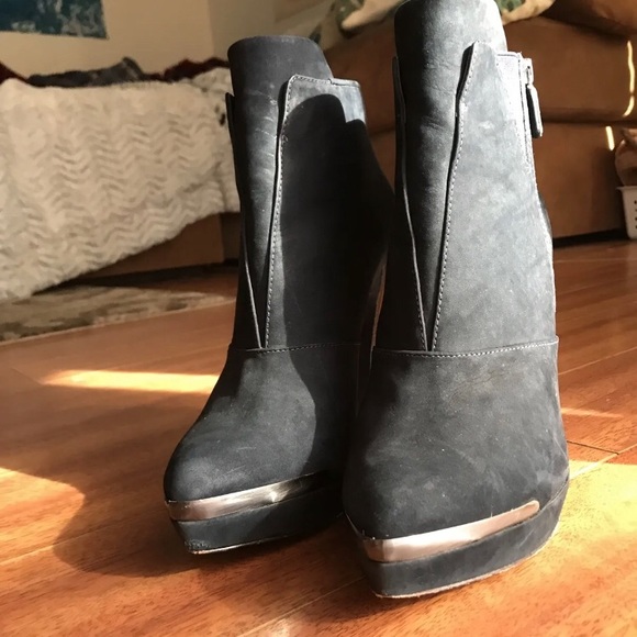 Herve Leger Women Mercer Blue Vero Cuoio Ankle Boots W Dust Bag US 9 - Picture 4 of 11